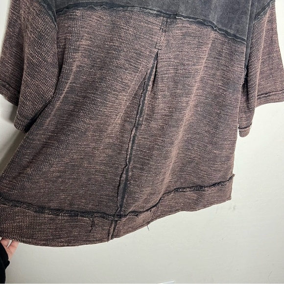 Oli & Hali Black Mixed Mineral Washed Short Sleeve Button Down Shirt Jacket - Picture 12 of 13